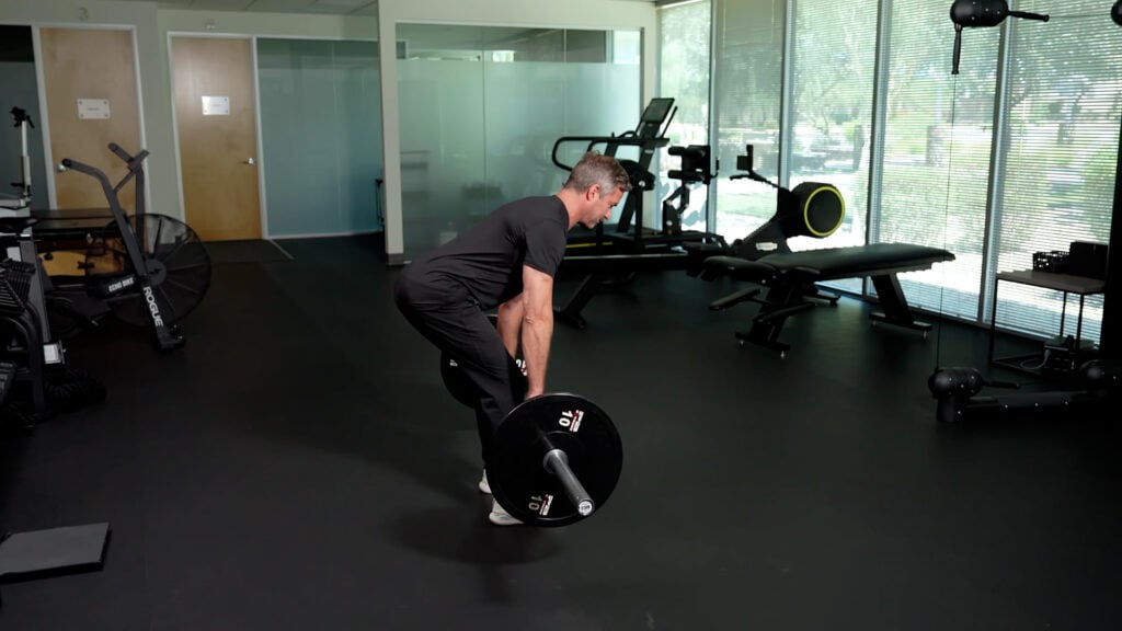 Straight leg Deadlift Side View Bent